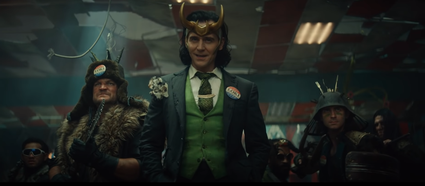 Loki, o Deus da Trapaça com seus comparsas em série do Disney +